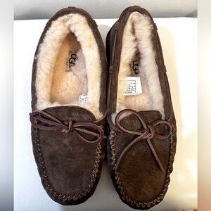 UGG Dakota Suede Fur Slippers Moccasins